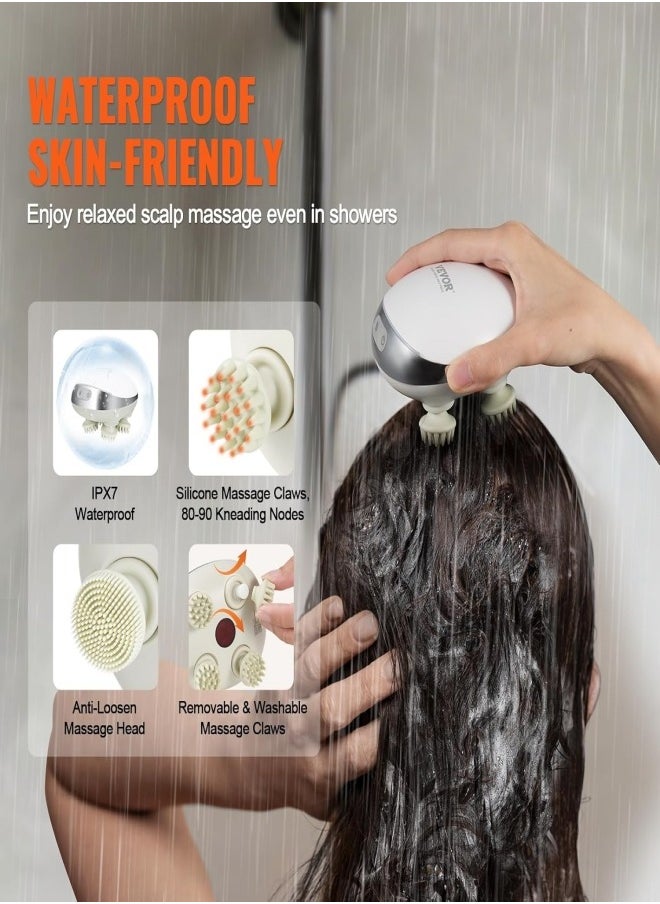 nubite Electric Scalp Massager, Portable Heated Head Massager Kneading 88 Massage Nodes, 2 Replacement Massage Styles 3 Speed Modes, Body Massager for Deep Cleansing Relief Hair Growth,Pet massager,Holiday gifts ﻿  - Image 5