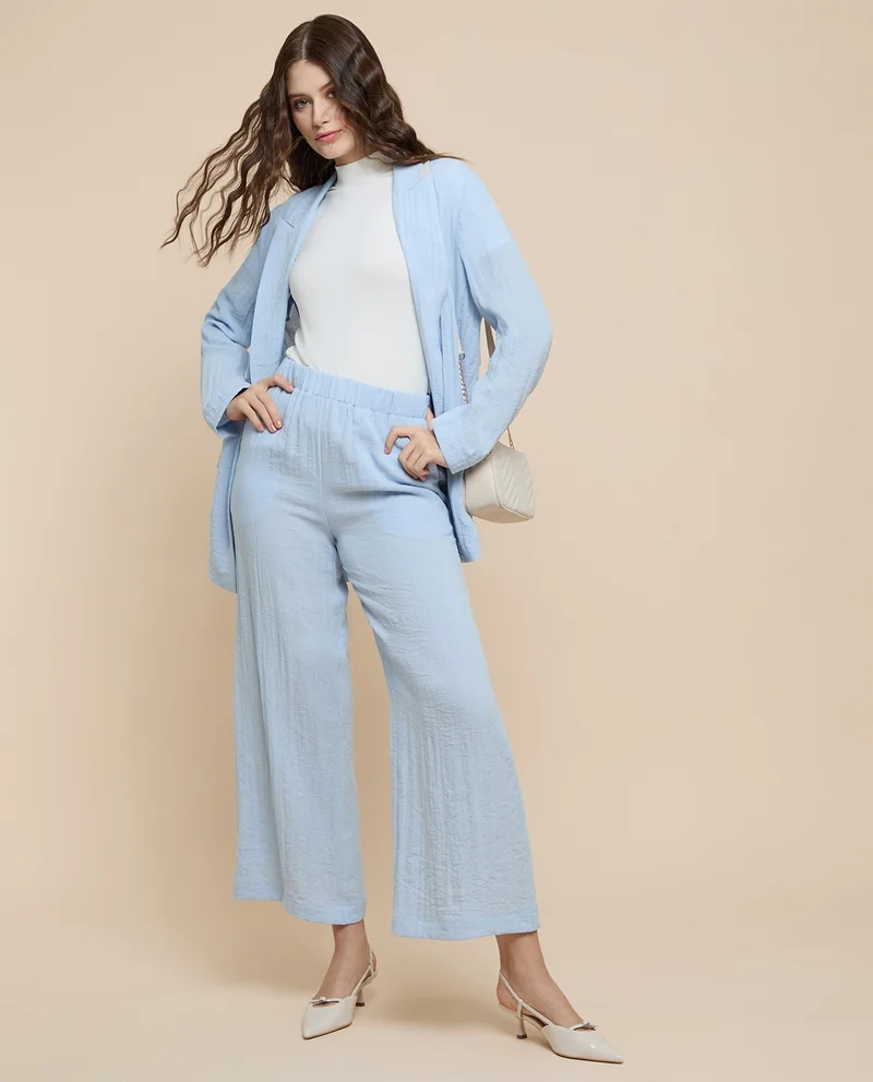 R&B Crinkled Blazer with Long Sleeves