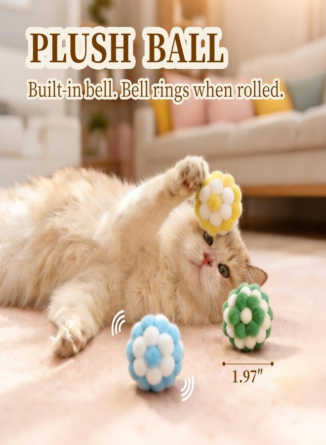 TECOPH Cat Toys for Indoor Cats, a Set of 25 Interactive cat Toys, Including Colorful Springs, Squeaky Balls, Rainbow Balls, Feather Bouncy Balls, Bell Balls, and Many Other Kitten Toys. - Image 4