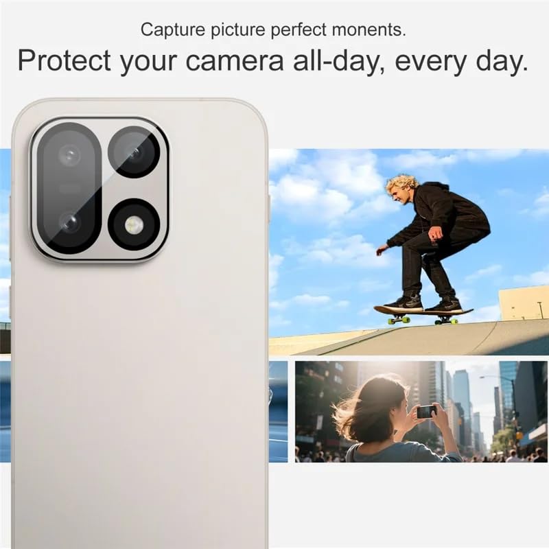 CASENED (2 Pack Camera Lens Protector for OnePlus 15 5G – 9H Tempered Glass, Crystal Clear, Anti-Fingerprint, Case Friendly, Easy Bubble‑Free Installation - Image 4