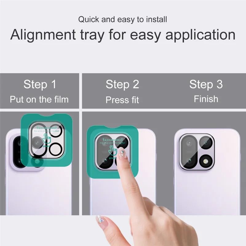 CASENED (2 Pack Camera Lens Protector for OnePlus 15 5G – 9H Tempered Glass, Crystal Clear, Anti-Fingerprint, Case Friendly, Easy Bubble‑Free Installation - Image 3