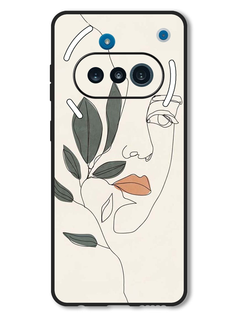 Theodor Case Compatible with Nothing Phone 3a Protection Shockproof Bumper Cover Girl Art - Image 1