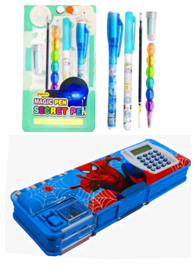 Manos Magic Learning Pen Set with refile and Pencil Box Educational Toy for Kids Combo Pack - Image 1