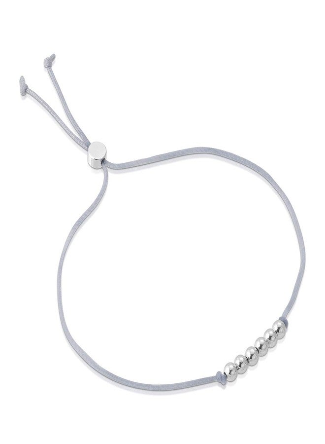 Lucky Feather 60th Birthday Gifts for Women - Sterling Silver Dipped Beads Bracelet on Adjustable Cord, 60th Birthday Jewelry Gift Ideas for 60 Year Old Woman - Image 2