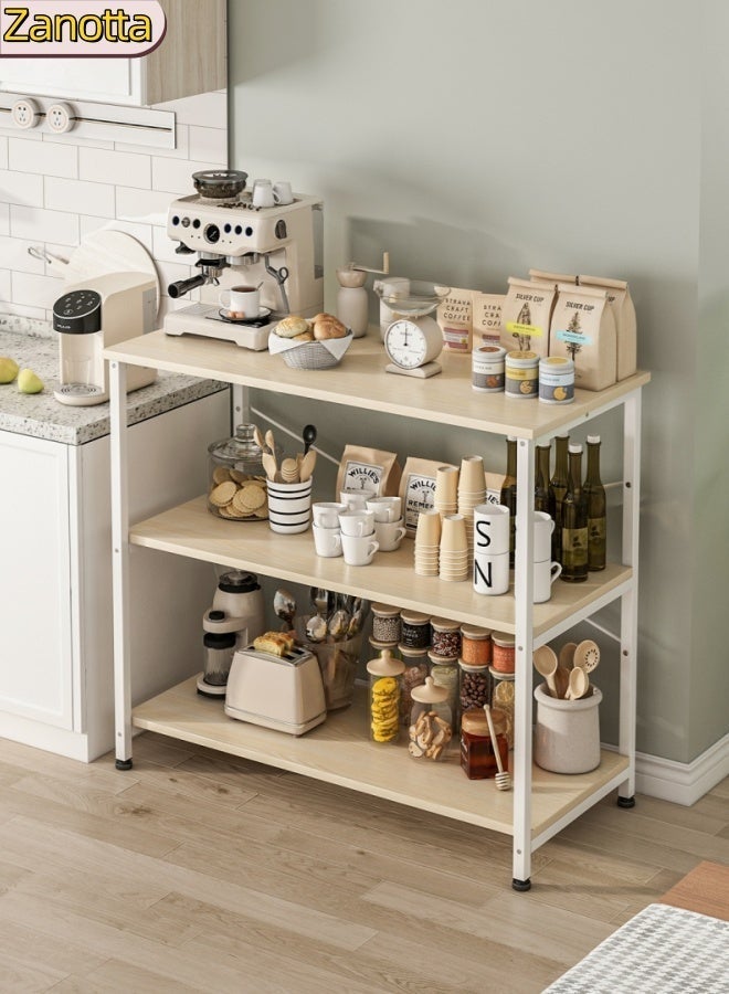 Zanotta Durable 3-Tier Kitchen Storage Rack Kitchen Cabinet Multi-tier Shelf, Organizer Rack for Kitchen, Living room, Bedroom 80*36*83cm - Image 1