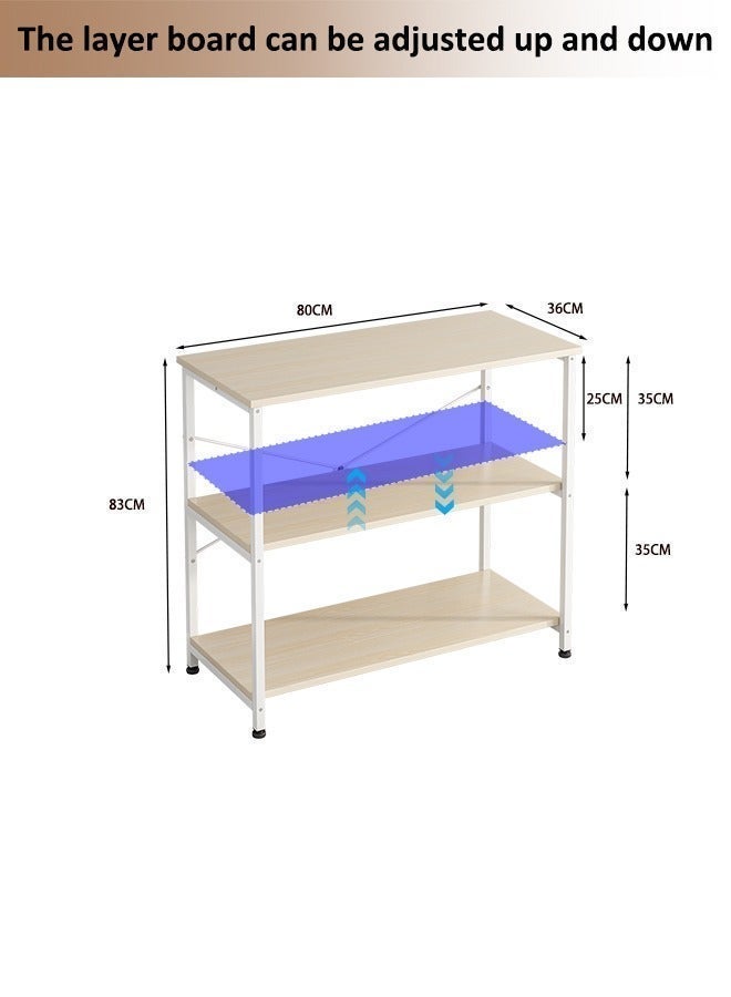 Zanotta Durable 3-Tier Kitchen Storage Rack Kitchen Cabinet Multi-tier Shelf, Organizer Rack for Kitchen, Living room, Bedroom 80*36*83cm - Image 5