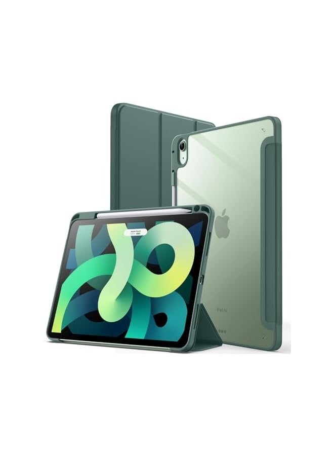 جي تيك حافظة لجهاز iPad Air 11 بوصة M2 (2024)، وiPad Air 5/4 (2022/2020 5th/4th 10.9 بوصة) مع حامل قلم رصاص، وغطاء تابلت شفاف وشفاف خلفي نحيف مضاد للصدمات، استيقاظ/غفو تلقائي (أزرق ضبابي) - Image 1