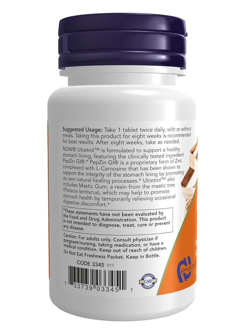 now Supplements Ulcetrol, Digestive Health, With Pepzin Gi And Mastic Gum, Supports Gastric Health, 60 Tablets - Image 3