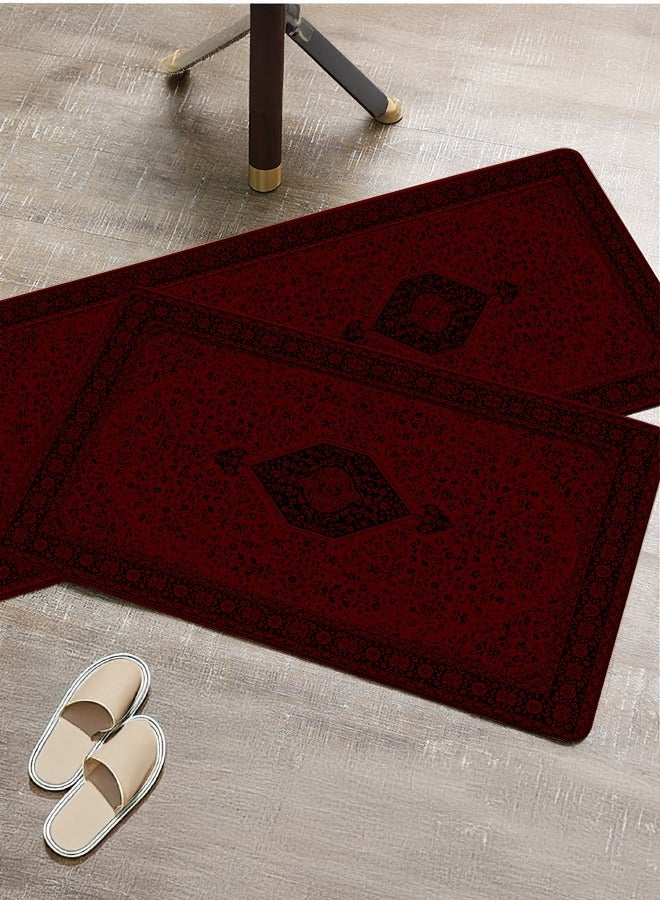 2 PCS Kitchen Floor Mats Rugs Set, Cushion Floor Carpet, Waterproof, Oil Resistant and Anti-Fatigue PU Standing Mat for Kitchen, Floor, Office, Sink, Laundry 45*75CM+45*120CM - Image 2