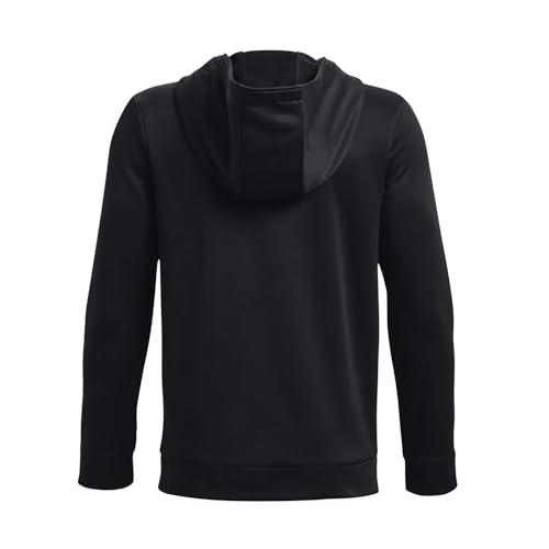 Under Armour Boys ArmourFleece Full Zip Hoodie, (001) Black / / Black, Youth Medium - Image 2