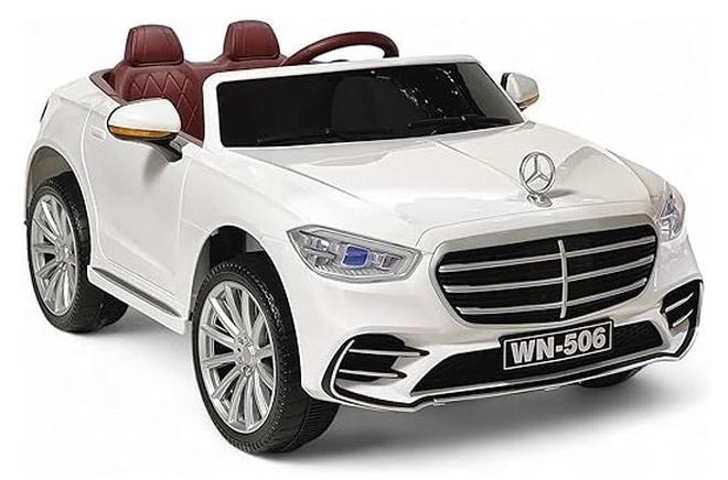 AL BADER Electric Ride On Car Luxury Mercedes Maybach With 4 Motors, 12V Battery, Ride on Toys for Kids With Remote Control, Audio & Effects, Openable Doors, Suitable For Kids 2-9 Years (White) - Image 1
