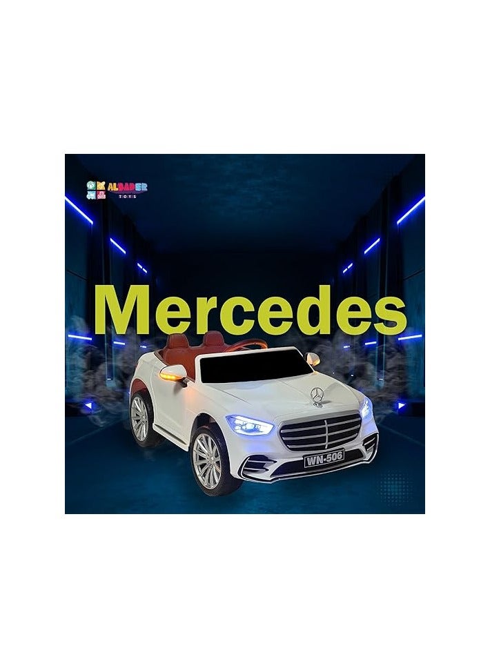 AL BADER Electric Ride On Car Luxury Mercedes Maybach With 4 Motors, 12V Battery, Ride on Toys for Kids With Remote Control, Audio & Effects, Openable Doors, Suitable For Kids 2-9 Years (White) - Image 2