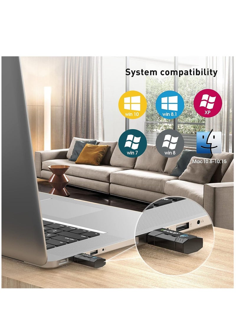EDUP USB 3.0 Wireless WiFi Adapter AC1300Mbps for PC, USB Wi-Fi Dongle AC Mini Network Adapters 802.11ac 2.4GHz/5.8GHz Built-in Antenna for Windows 10/11/ 7/8/8.1/XP/Vista/Mac OS 10.6-10.15