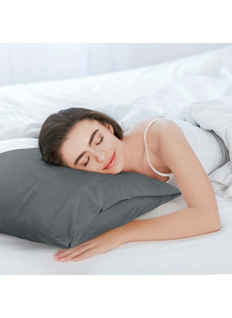 Utopia Bedding Utopia Bedding King Pillow Cases - 6 Pack - Envelope Closure - Soft Brushed Microfiber Fabric - Shrinkage and Fade Resistant Pillow Covers 20 X 40 Inches (King  Grey)  - Image 5