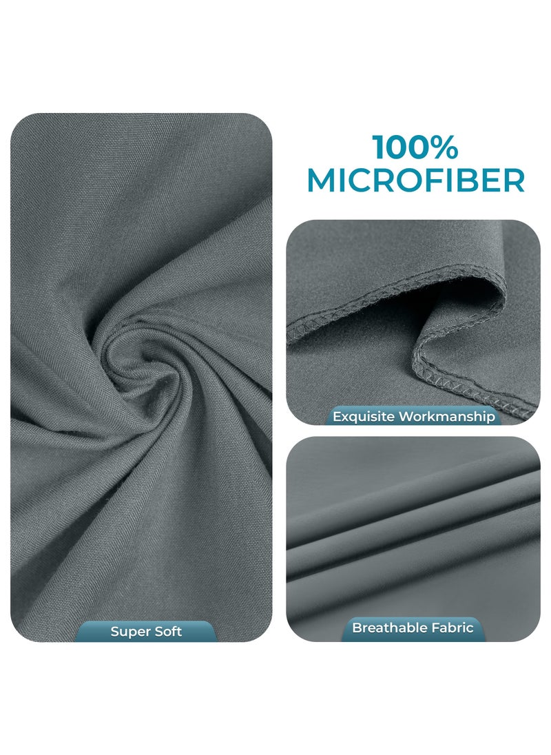 Utopia Bedding Utopia Bedding King Pillow Cases - 6 Pack - Envelope Closure - Soft Brushed Microfiber Fabric - Shrinkage and Fade Resistant Pillow Covers 20 X 40 Inches (King  Grey)  - Image 3