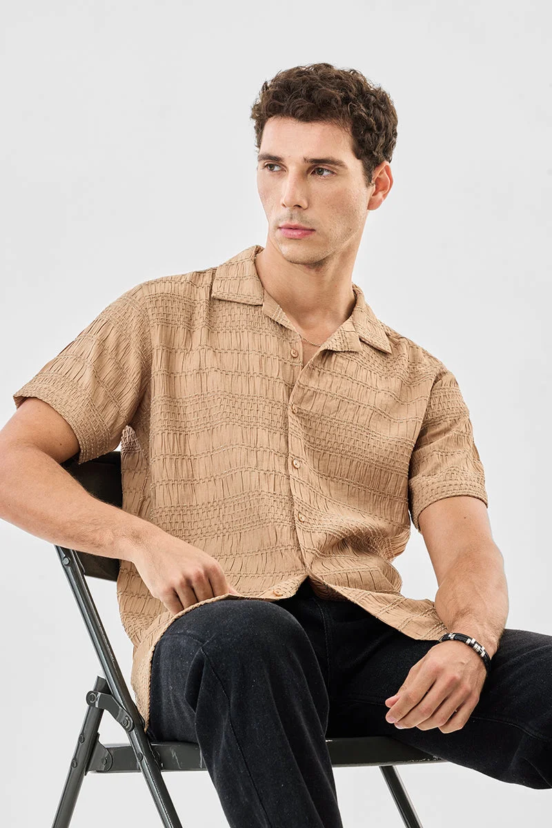 SNITCH Box Fit Textured Shirt