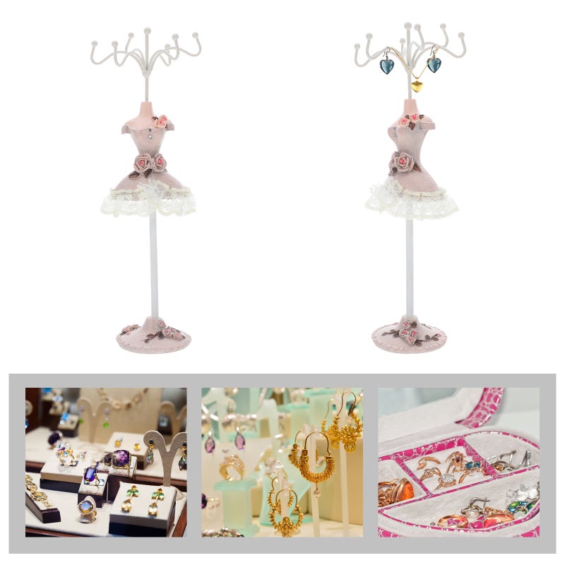 Doll Stand: Mannequin Necklace Display Organizer Human Model Dress Earrings Bracelet Organizer Hanging For Girls Women - Image 2