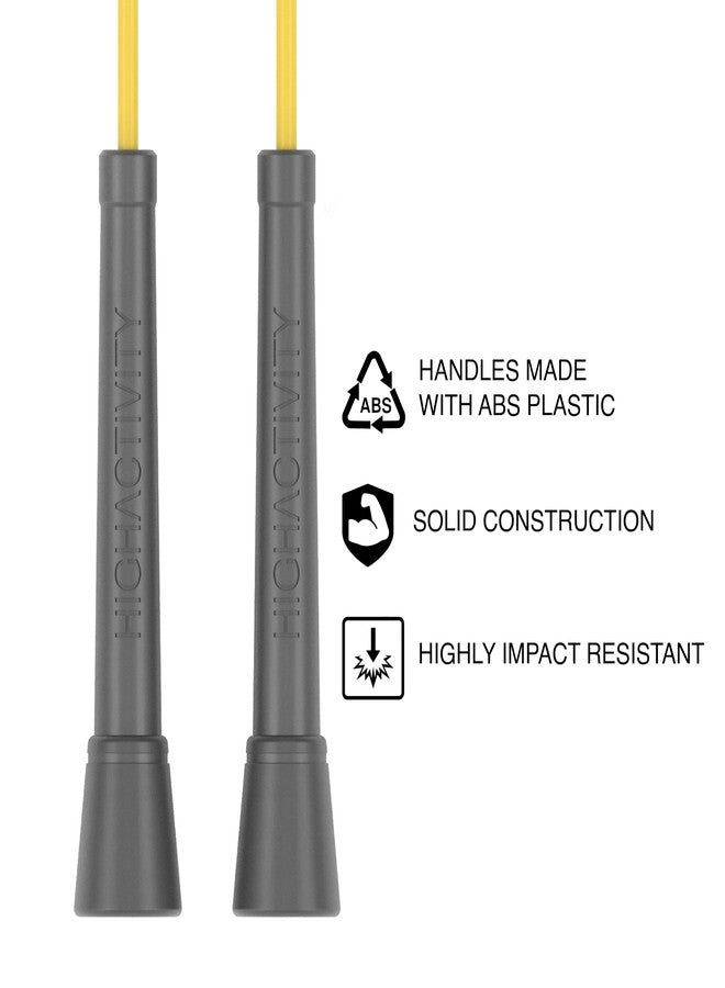 High Activity- Skipping Rope for Men and Women Jumping Rope With Adjustable Height Speed Skipping Rope for Exercise, Gym, Sports Fitness Adjustable Jump Rope (Pop Yellow) - Image 5