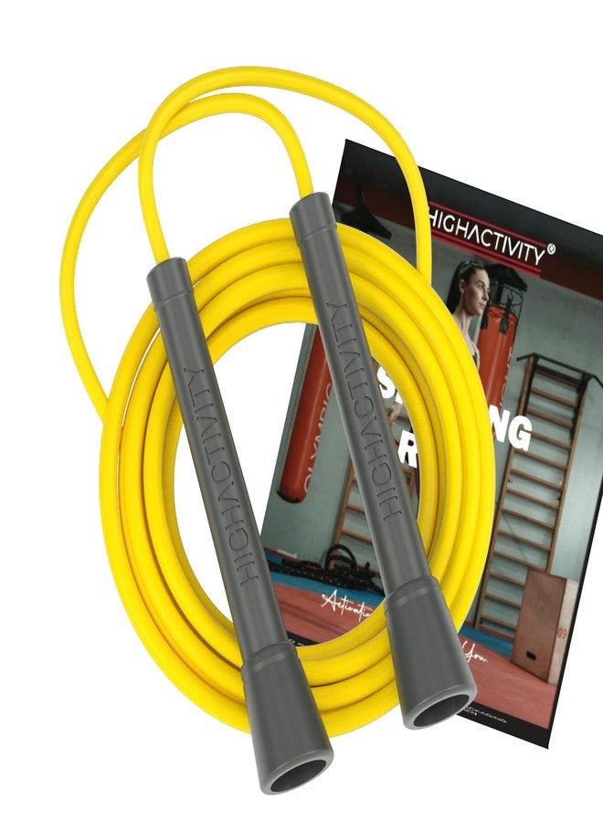 High Activity- Skipping Rope for Men and Women Jumping Rope With Adjustable Height Speed Skipping Rope for Exercise, Gym, Sports Fitness Adjustable Jump Rope (Pop Yellow) - Image 1