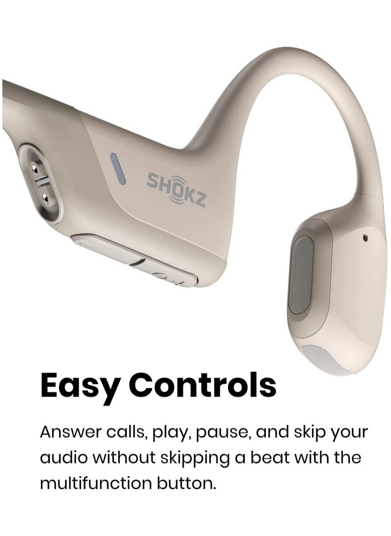 SHOKZ OpenRun Pro - Open Bluetooth Bone Conduction Sports Earphones - Sweatproof Wireless Earphones for Exercise and Running, Advanced Deep Base - Built in Microphone with Headband