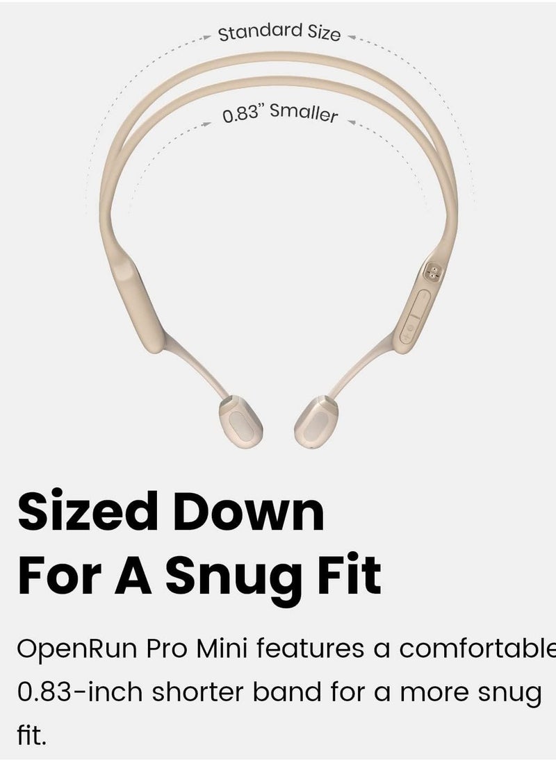 SHOKZ OpenRun Pro - Open Bluetooth Bone Conduction Sports Earphones - Sweatproof Wireless Earphones for Exercise and Running, Advanced Deep Base - Built in Microphone with Headband