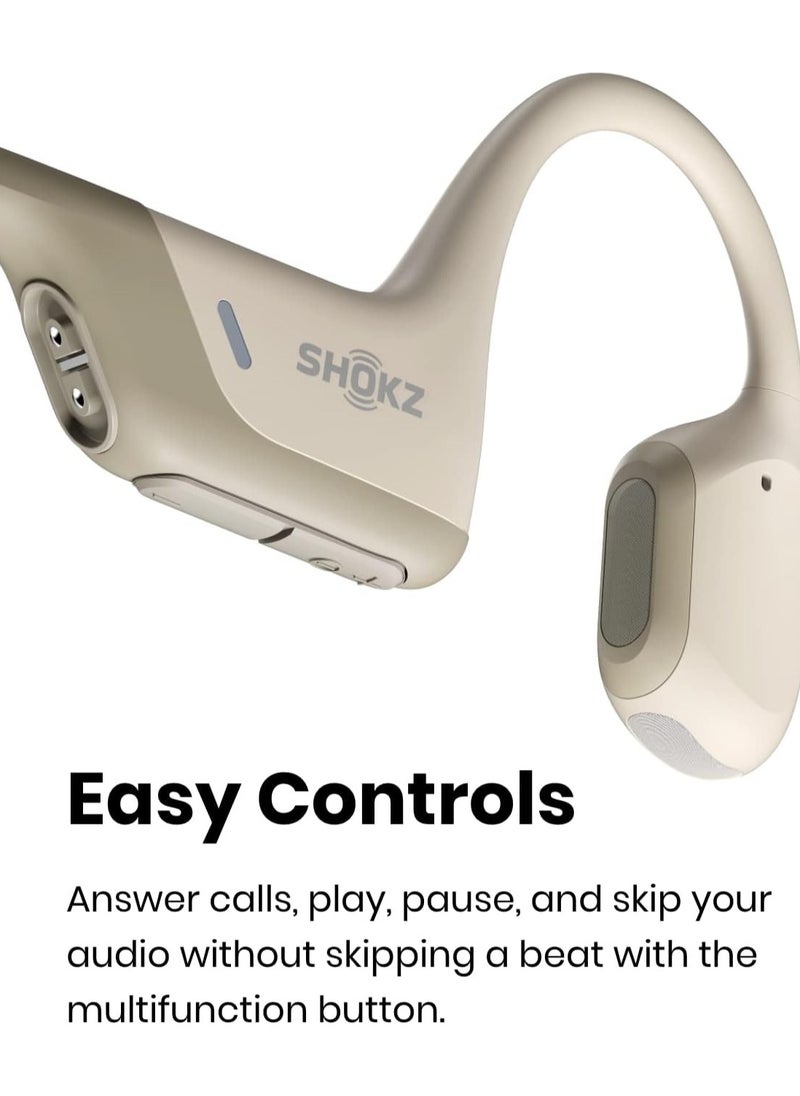 SHOKZ OpenRun Pro - Open Bluetooth Bone Conduction Sports Earphones - Sweatproof Wireless Earphones for Exercise and Running, Advanced Deep Base - Built in Microphone with Headband