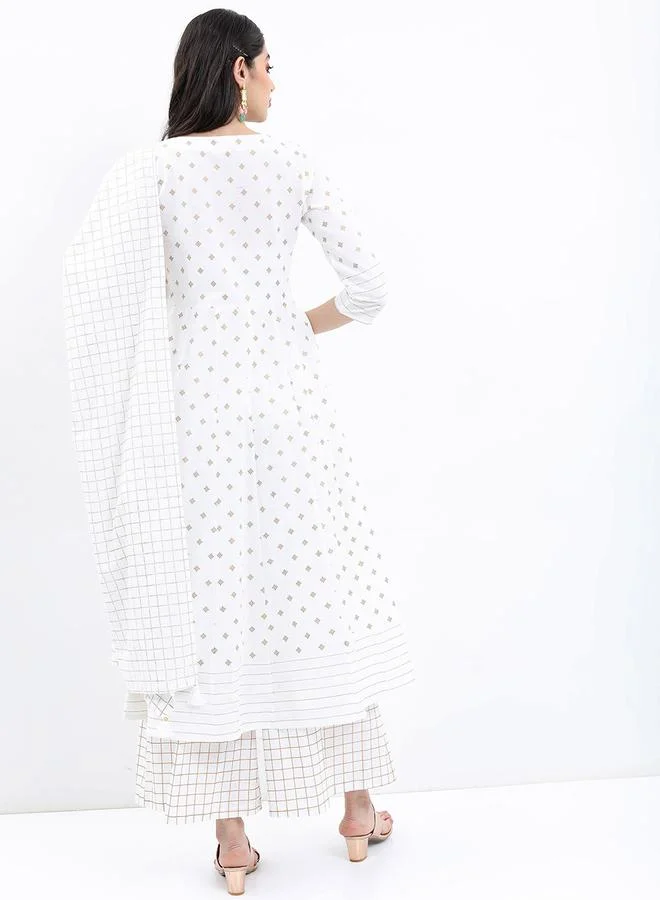 Vishudh All Over Print Kurta, Dupatta & Palazzo Trouser Co-Ord Set by Styli