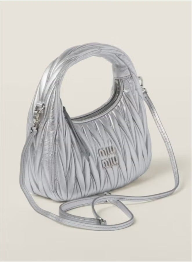 Miu Miu MIU MIU Wander quilted nappa leather hobo Crossbody Shoulder Bag - Image 1