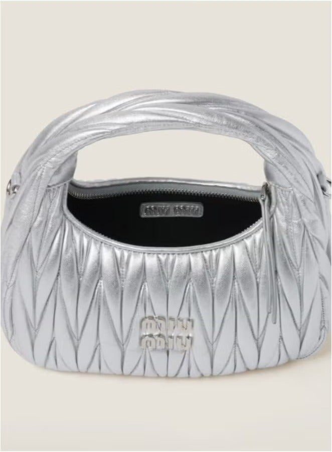 Miu Miu MIU MIU Wander quilted nappa leather hobo Crossbody Shoulder Bag - Image 3