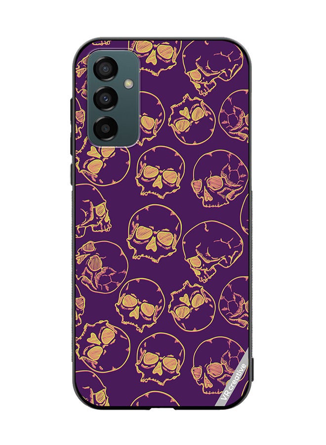VR CREATIVE Protective Case Cover For Samsung Galaxy M23 Fluorescent Sketch Skulls Design Multicolour - Image 1
