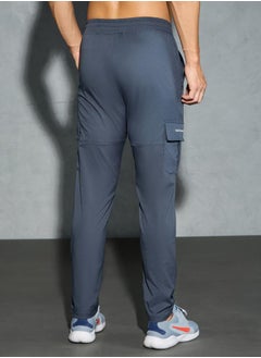 Technosport Men Solid Relaxed Fit Cargo Pants with TS FLEXI by Styli  - Image 3