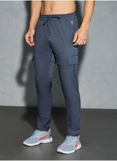 Technosport Men Solid Relaxed Fit Cargo Pants with TS FLEXI by Styli  - Image 2