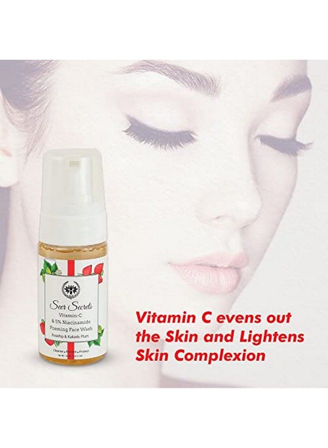 Seer Secrets 100% Natural Rosehip And Kakadu Vitamin C Foaming Face Wash |Organic & Natural | Reducing Wrinkle Exfoliate Dirt & Oil From Skin | Silicon & Parabens Free | Suitable For Men & Women | Pack Of 120Ml - Image 5