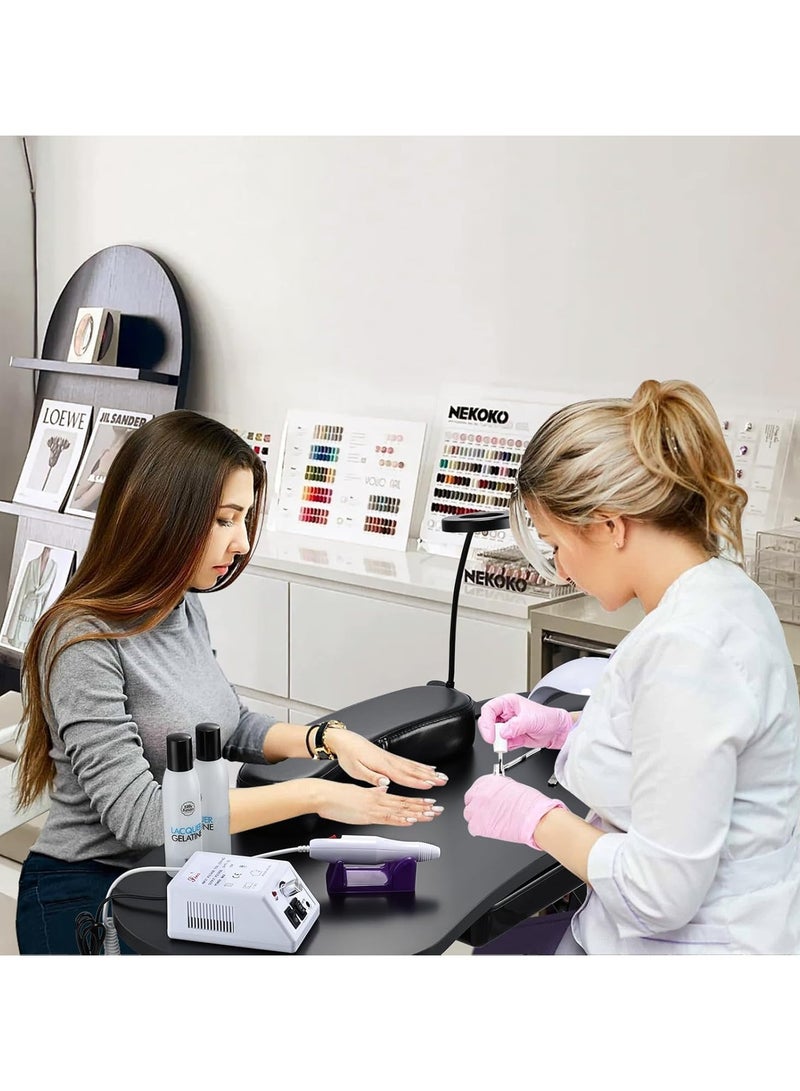 Generic Portable Manicure Table Foldable Nail Desk With Large Drawer Manicure Table For Technician Salon Workstation With Carry Bag Lockable Wheels 36 Inches Black - Image 4