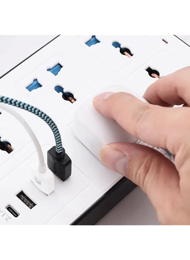 PROMASS Extension Lead with Multiple Function UK Plug 3 Pin Socket Outlet with 6 Gang 3 USB 1 Type-C Ports 2M Bold Extension Cord Plug Adapter for Home Office (White) - Image 2