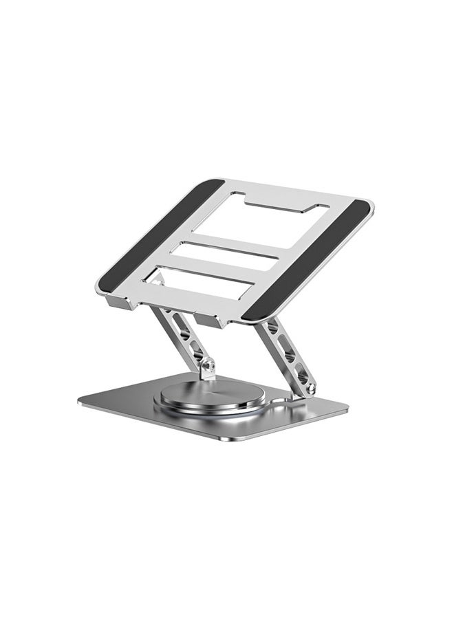 Laptop Stand - Heat Dissipation Laptop Riser, 360 Degree Rotating Base, Portable Tablet Holder, Adjustable Ergonomic Design, Sturdy Lightweight Construction, Workplace Accessory, Table College Office