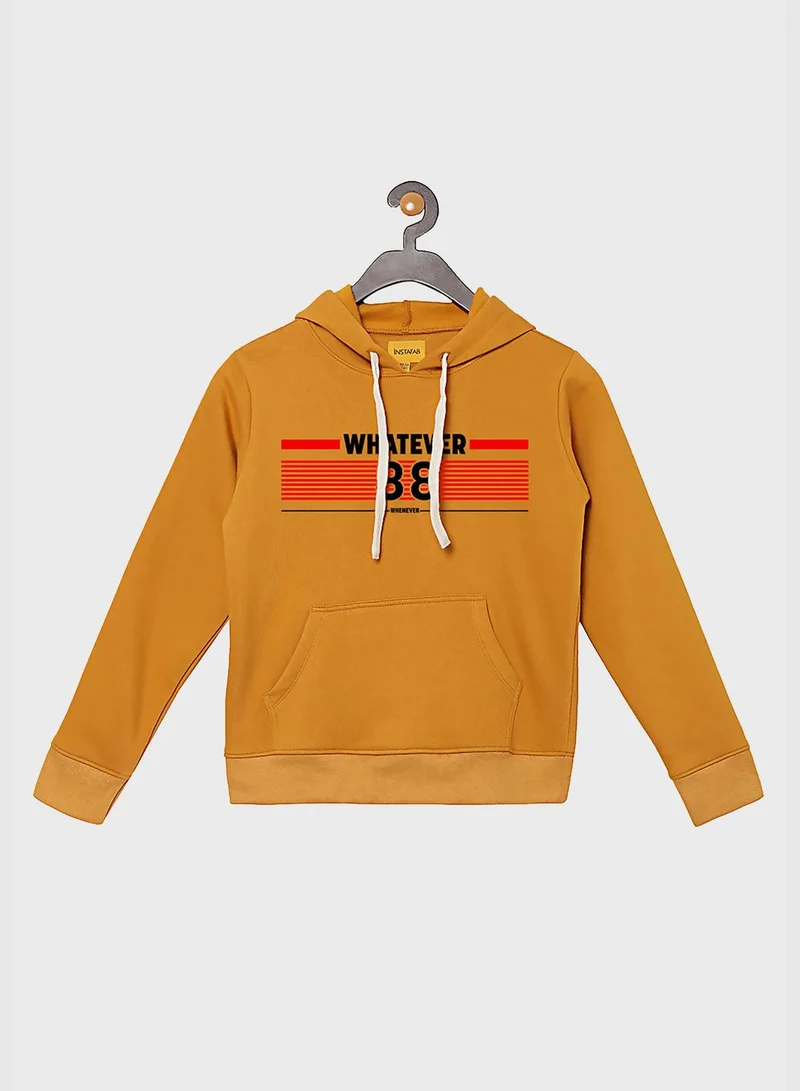 Instafab Front Pocket Printed Hoodie