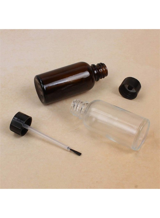 تينسيري قطع 20 مل زجاجات طلاء أظافر فارغة قابلة لإعادة الملء زجاجات طلاء أظافر زجاجية مع غطاء فرشاة لفن الأظافر (20 مل) - Image 4