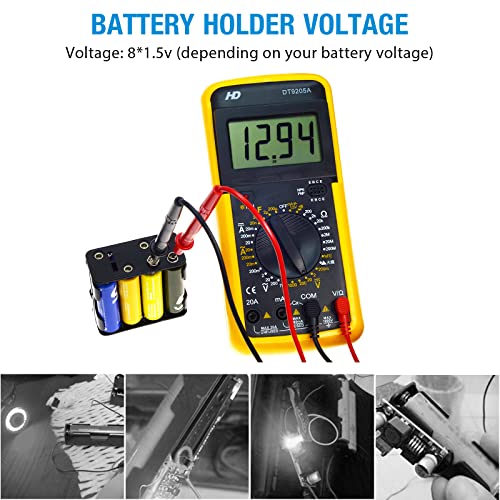 QTEATAK 2Set 8 x AA Thicken Battery Holder with I Type Wired Battery Clip Standard Snap Connector - Image 4