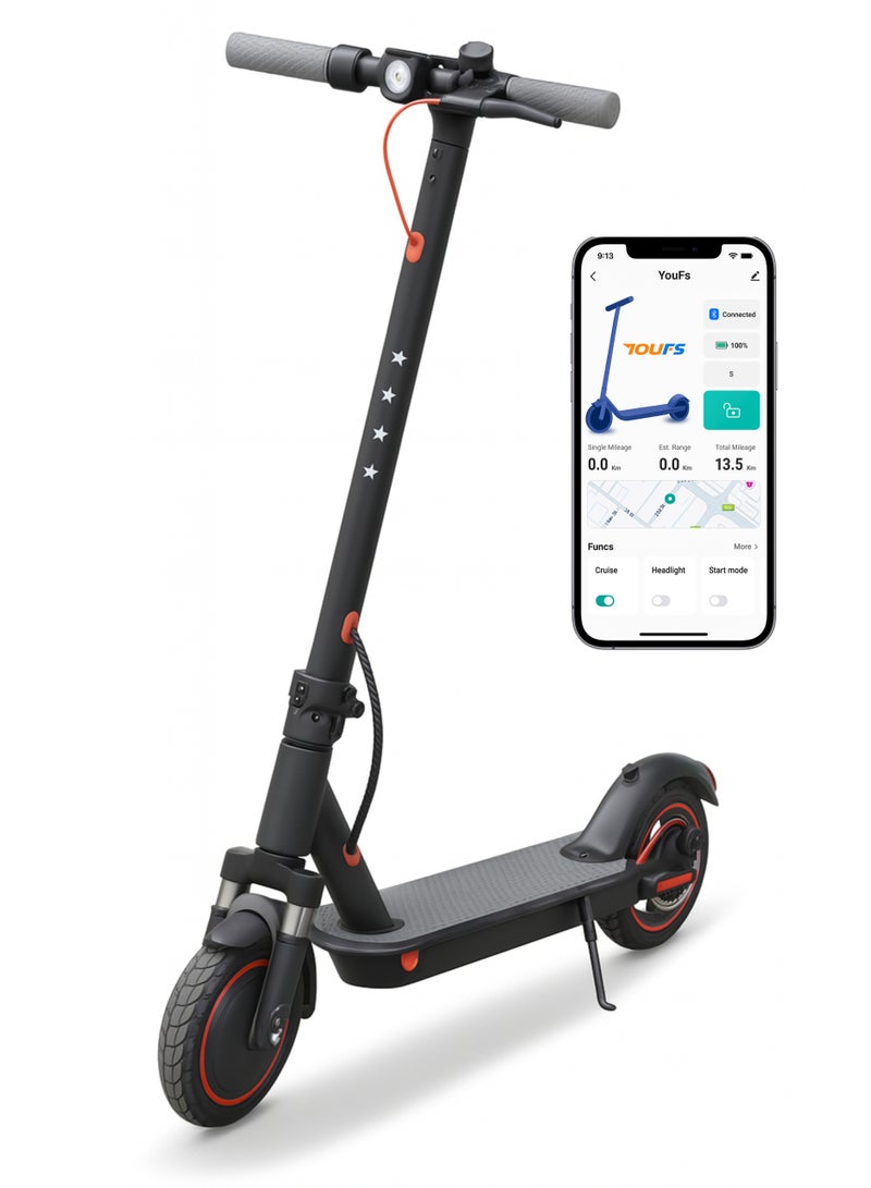 Leaders Electric Scooter 350W Motor 36V Battery, 25-30KM Range, App Control Bluetooth, Foldable E Scooter with LED Display & Dual Brake, Max Load 120KG - Image 1