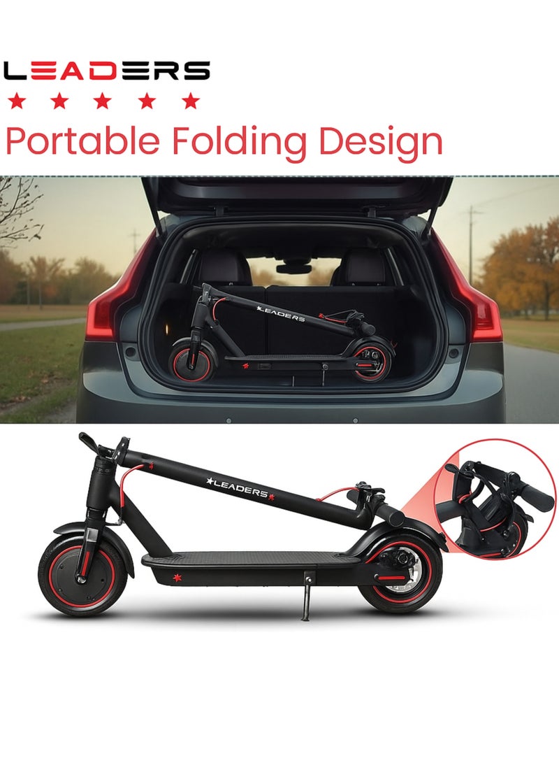 Leaders Electric Scooter 350W Motor 36V Battery, 25-30KM Range, App Control Bluetooth, Foldable E Scooter with LED Display & Dual Brake, Max Load 120KG - Image 4
