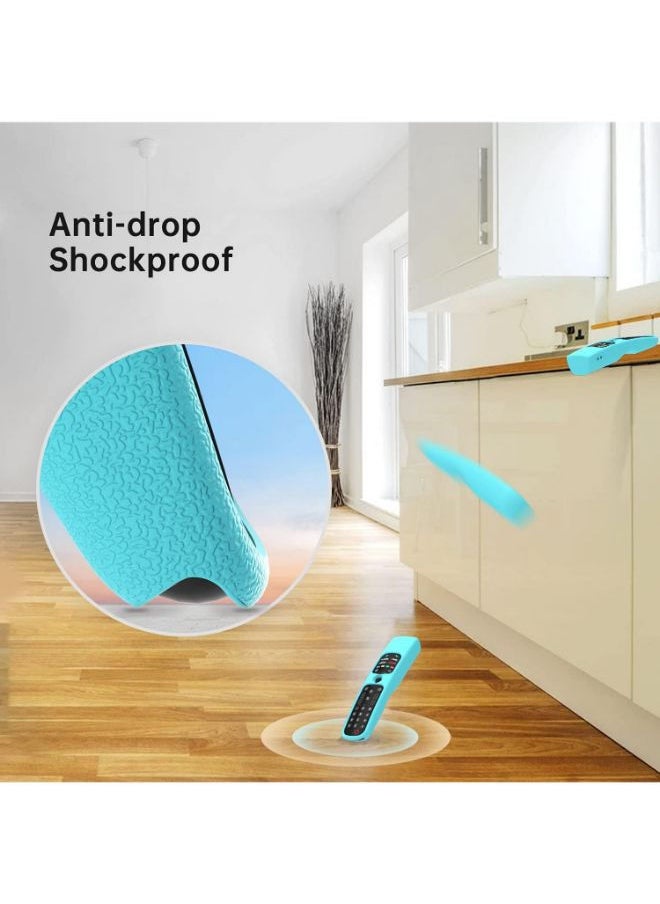 Sikai - SIKAI Silicone Case Cover for LG AN-MR21GA Magic Remote, Shockproof Protective Cover for LG Smart TV Remote 2021, Standing Design, Skin-Friendly, Washable, Anti-Lost with Loop (Glow Blue) - Image 1