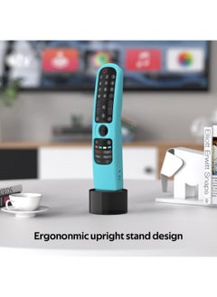 Sikai SIKAI Silicone Case Cover for LG AN-MR21GA Magic Remote, Shockproof Protective Cover for LG Smart TV Remote 2021, Standing Design, Skin-Friendly, Washable, Anti-Lost with Loop (Glow Blue)  - Image 3