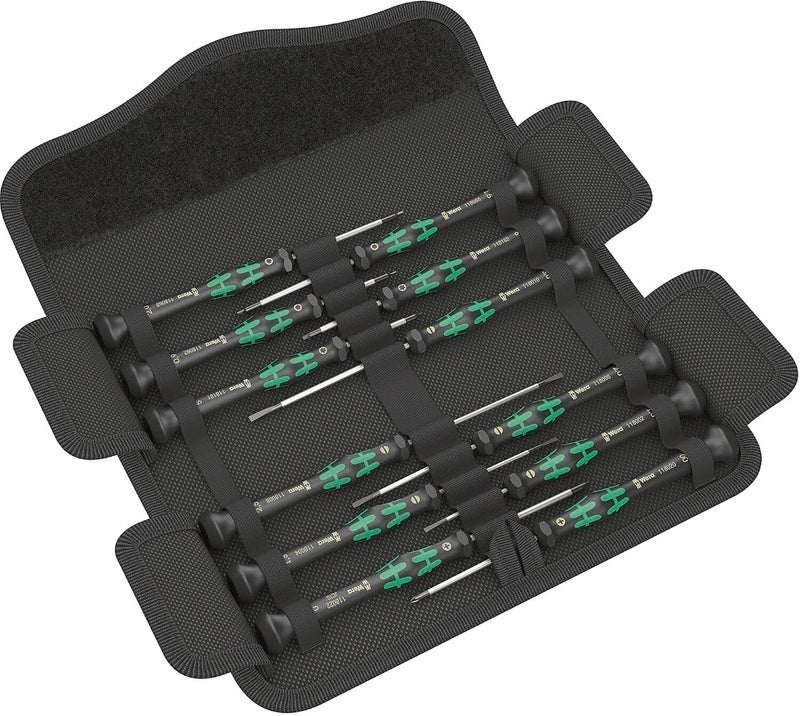 Wera Kraftform Micro-Set,12 Sb 1 Screwdriver Set for Electronic Applications, 12 Pieces - 5073675001 - Image 1