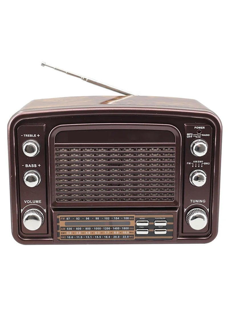Denx Rechargeable Radio, Portable Radio AM FM Transistor with Best Sound, Solar/Battery Operated Radio, Support TF Card/USB Playing  - Image 2