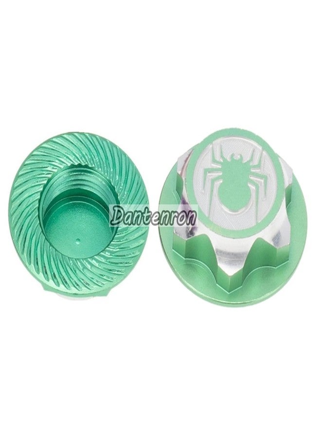 Dantenron 4PCS RC 17MM Hex Wheel Nut Dustproof Anti-Skid Mount Cap CNC Aluminum Compatible with 1/8 Buggy Off Road Monster Truck Car Traxxas X-Maxx Summit E-Revo HPI HSP Losi Kyosho Tamiya (Green) - Image 3