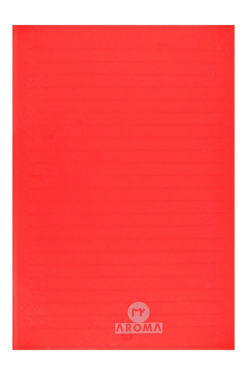Aroma Red Single Lined Notebook (100 Sheets), 1 Piece