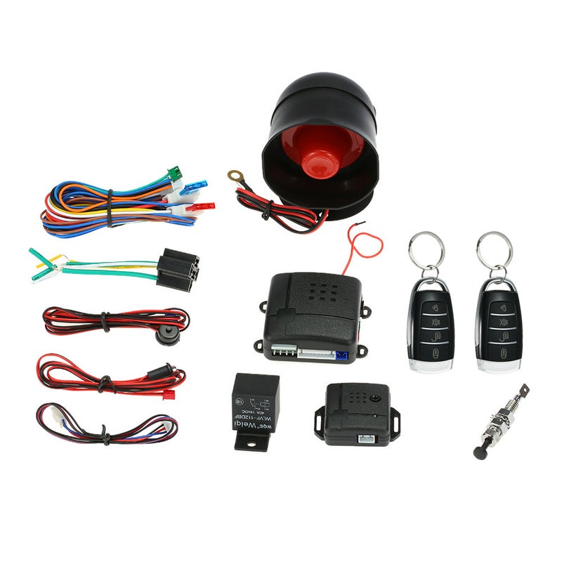 Universal Car Vehicle Security System Burglar Alarm Protection Anti-theft System 2 Remote - Image 1