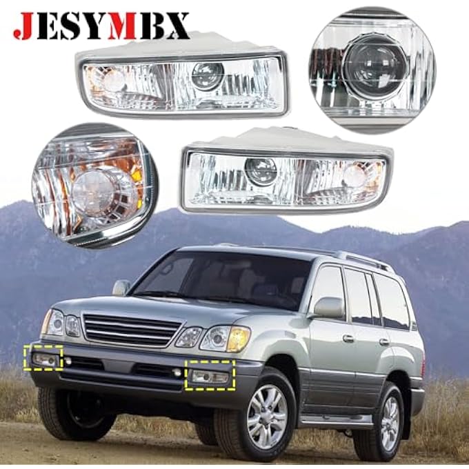 JESYMBX For Lexus Lx470 19982007 Fog Light Front Bumper Driving Lamp Headlight White Left Right - Image 2
