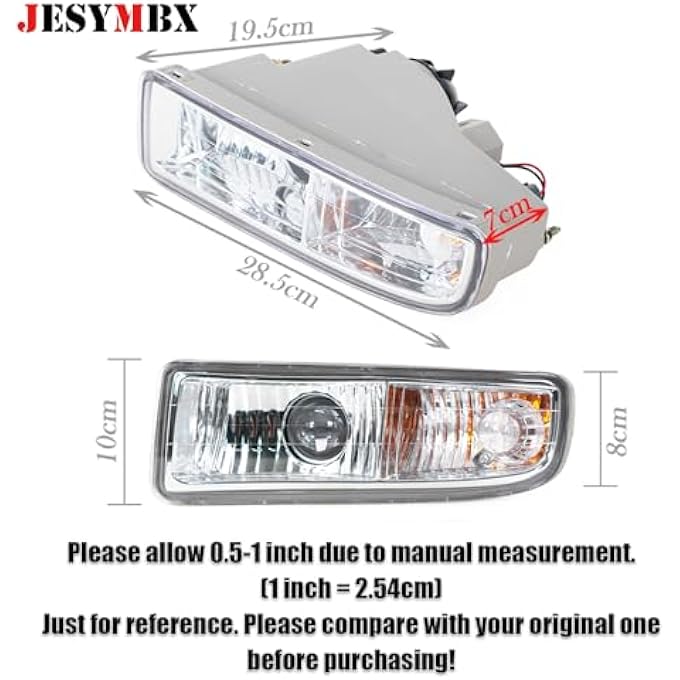 JESYMBX For Lexus Lx470 19982007 Fog Light Front Bumper Driving Lamp Headlight White Left Right - Image 4